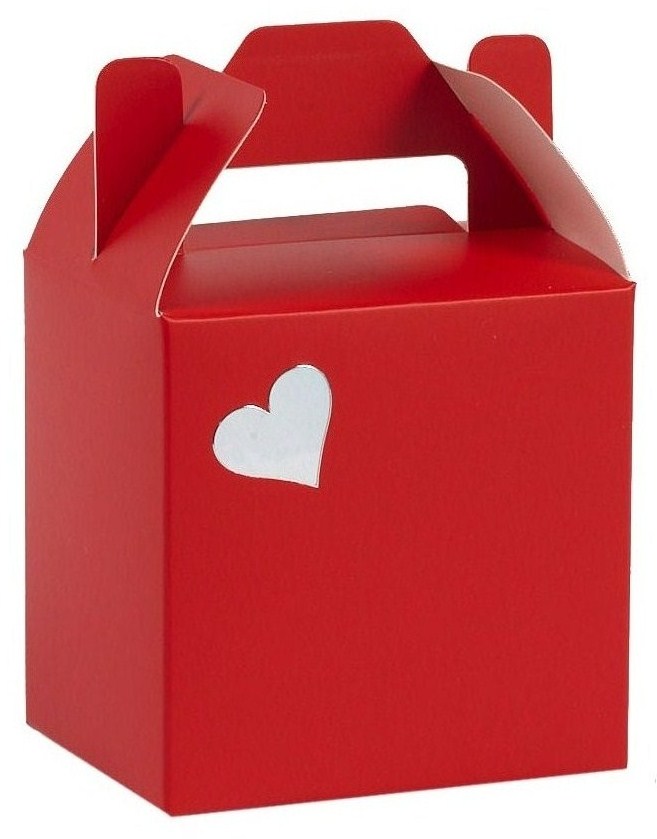 Geschenkdoosje TakeAwayHart 8.5x7x8.5cm(BxDxH), 4-kleuren